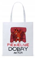 Torba Biała Eco Shopper Dla Aktora Aktorki Prezent Z Nadrukiem Ze Zdjęciem