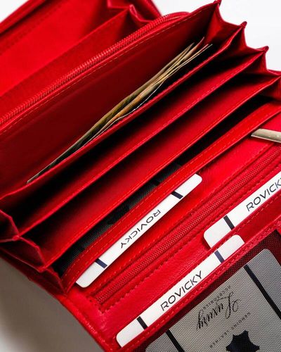 duży portfel damski ze skóry naturalnej - rovicky na Arena.pl