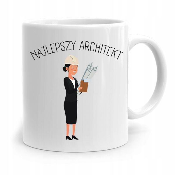 Kubek Architekta Projektanta Najlepszy Architekt Z Nadrukiem Ze Zdjęciem zdjęcie 1