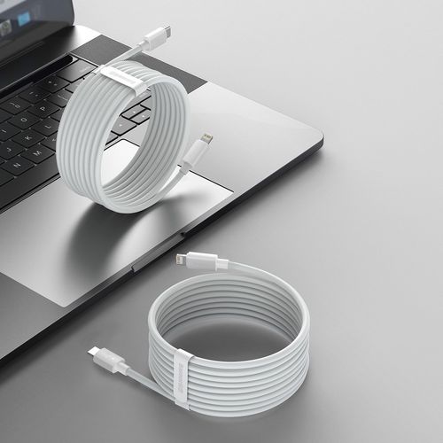 kabel usb-c do lightning baseus simple wisdom, pd, 20w, 1.5m (biały) 2szt. na Arena.pl