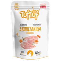 TufTuf mokra karma dla psa Kurczak z Marchewką saszetka 300g KRÓTKI TERMIN