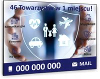 TABLICZKA REKLAMOWA szyld z dibondu nadruk uv 40x30 cm ubezpieczenia