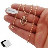 BIŻUTERIA ZE STALI CHIRURGICZNEJ POZŁACANY NASZYJNIK ZE STALI CHIRURGICZNEJ