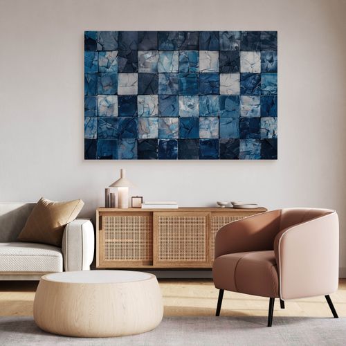 Obraz Ścienny Do Salonu Geometryczna Mozaika Abstrakcja 90cm x 60cm na Arena.pl