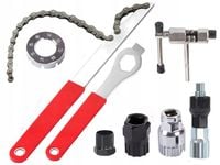 ZESTAW NARZĘDZI DO ROWERU KLUCZ DO ŁAŃCUCHA SUPORTU KORB WOLNOBIEGU