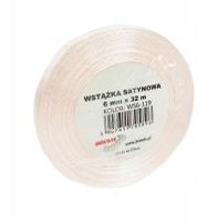 WSTĄŻKA SATYNOWA 6MM X 32M WS6-119 BREWIS SZAMPAŃSKI