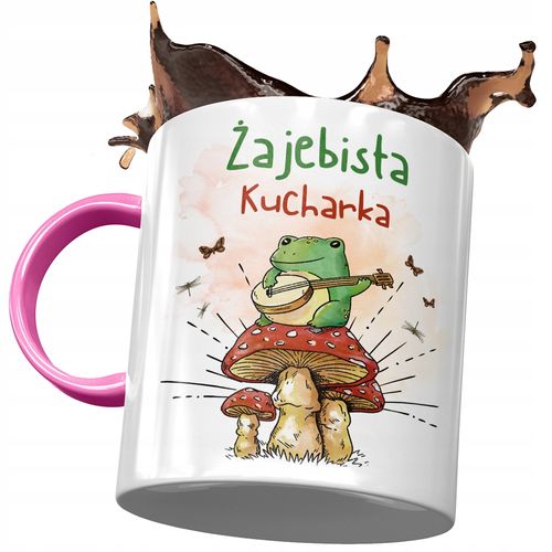 Kubek Różowy Dla Kucharki Żajebista Kucharka Z Nadrukiem Ze Zdjęciem na Arena.pl