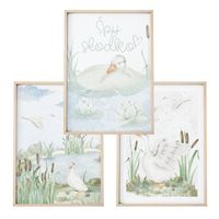 ZESTAW 3 szt. Plakaty Obrazki do Pokoju Dziecięcego GĄSKI A3