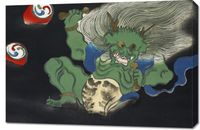 Obraz 90x60cm Demon, Sekka Japoński Vintage do Salonu