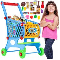 WÓZEK KOSZYK ZAKUPOWY MARKETOWY NA ZAKUPY Z PRODUKTAMI DLA DZIECI