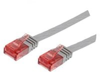 MicroConnect U/UTP CAT6 0.25M Grey Flat