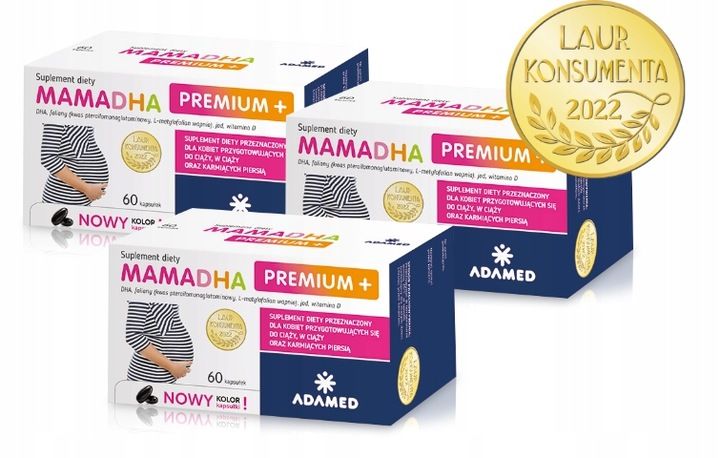 MamaDHA Premium+ DHA witaminy dla mamy 180 kaps. zdjęcie 1