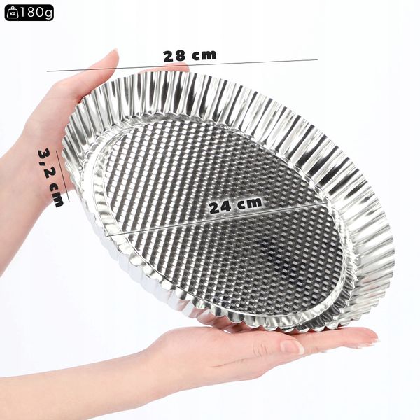 BLACHA OKRĄGŁA FORMA DO PIECZENIA TARTY CIAST 28cm zdjęcie 4