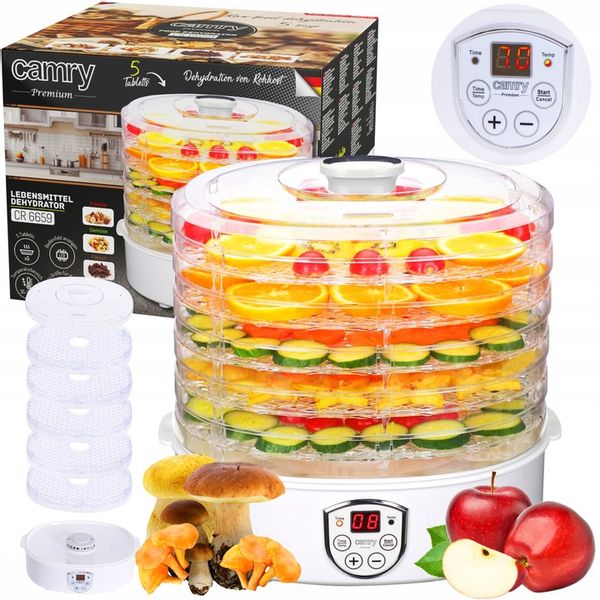 Suszarka do grzybów ziół i żywności 550W timer LCD zdjęcie 1