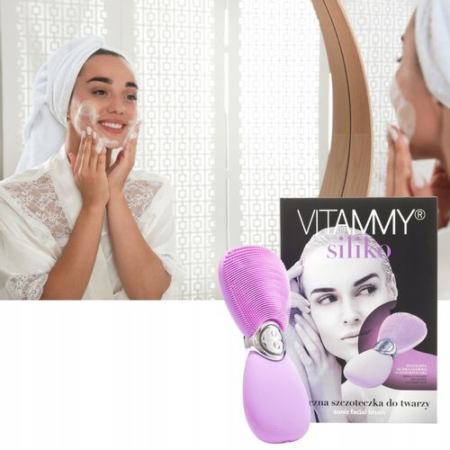 SONICZNA SZCZOTECZKA DO TWARZY PODGRZEWANA MASAŻER 2PROGRAMY VITAMMY SILIKO na Arena.pl
