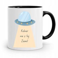 Dla Kelnera Kubek Czarny Kelner Nie Z Tej Ziemi Z Nadrukiem Ze Zdjęciem