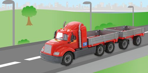 WADER 58478 Majk Samochód z burtami z przyczepą (podium na Arena.pl