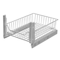 Szuflada do kuchni garderoby, dolna z mocowaniem frontu, do szafki 60 cm, Srebrny