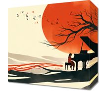 Obraz 30x30cm Pianistka