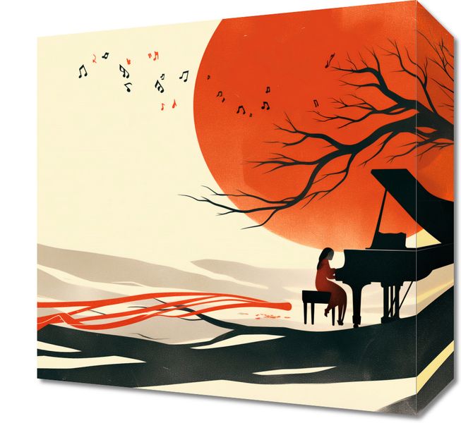 Obraz 30x30cm Pianistka zdjęcie 1