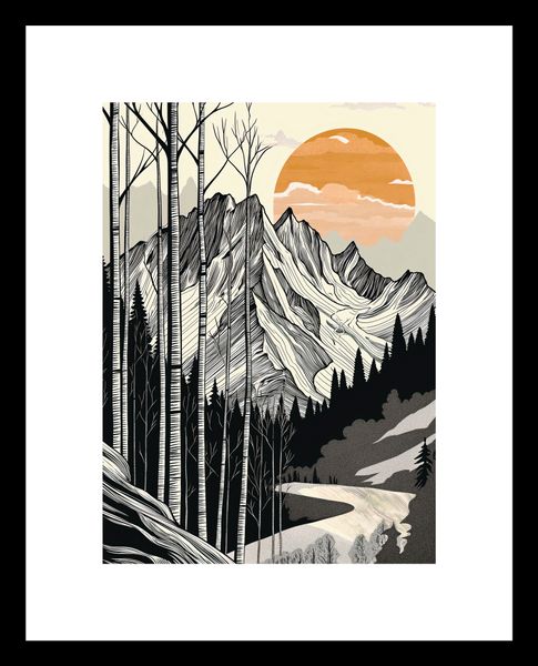 Plakat 13x18cm Drzeworys Górski zdjęcie 3