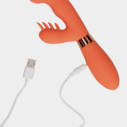 silicone rabbit vibrator with ribbed clitoral stimulator na Arena.pl