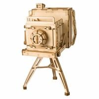 Robotime Drewniany Model Puzzle Kamera Organizer
