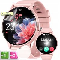 ZEGAREK SMARTWATCH POLSKIE MENU ROZMOWY SPORT SMART WATCH RÓŻOWY WATCH PRO
