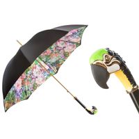 Luksusowy Parasol Pasotti Papuga Double Cloth Handmade Włochy