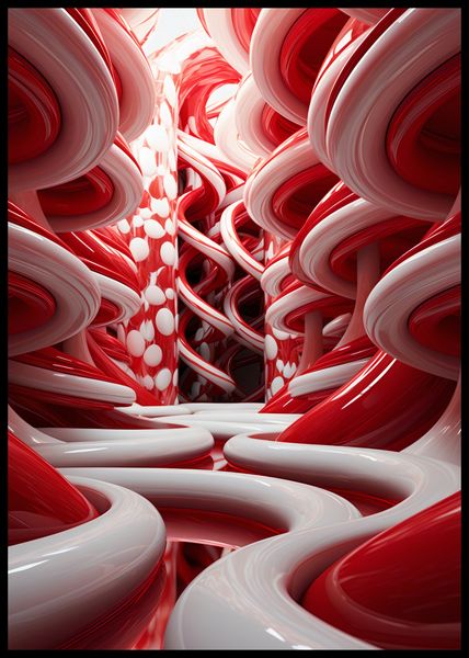 Plakat 59,4x84,1cm Czerwone Wiry zdjęcie 2