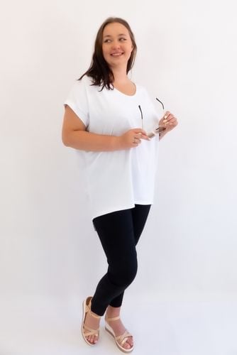 Biała Tunika z Dekoltem na Plecach UNI na Arena.pl