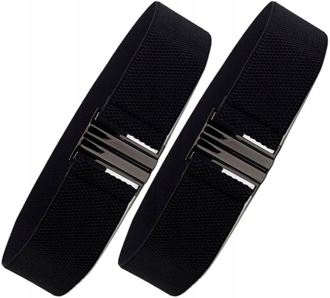 Damski Szeroki Czarny Pasek Do Talii Elastyczny zdjęcie 3