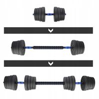 ZESTAW REGULOWANYCH HANTLI + SZTANGA = 30KG