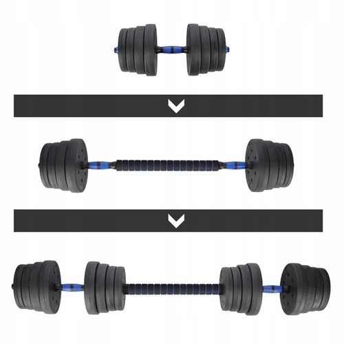 ZESTAW REGULOWANYCH HANTLI + SZTANGA = 30KG na Arena.pl