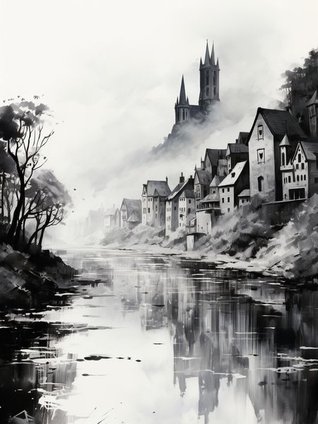 Plakat 60x80cm Mglisty Refleks zdjęcie 1