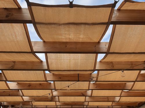 PAS ALTANOWY ŻAGIEL PRZECIWSŁONECZNY OGRODOWY NA ALTANĘ HDPE PIASKOWY 0,7X5 na Arena.pl