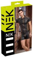 nek men's net shirt 2xl czarna koszula siateczkowa z brązowymi akcentami