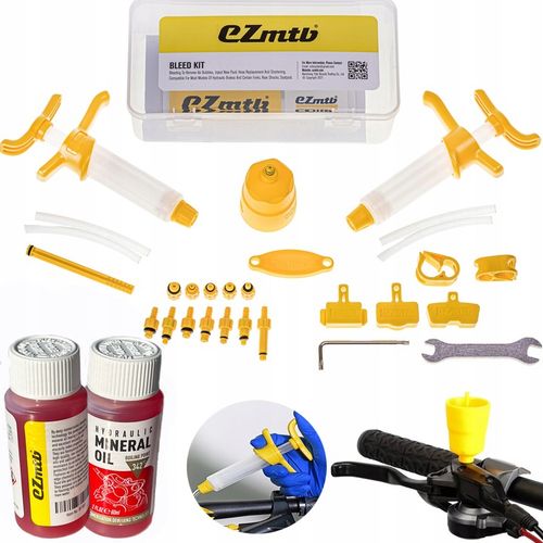 Zestaw BOX do odpowietrzania hamulców rowerowych 2x OLEJ mineralny EZmtb na Arena.pl