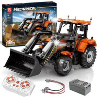 Klocki TRAKTOR Ciągnik Koparka Zdalnie Sterowana Na Pilota Ładowarka 1496