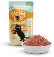Zdrowa karma dla kota bez zbóż, cukru i GMO - Lucky Lou DRÓB i PSTRĄG 125g