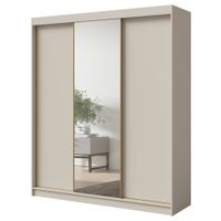 Szafa wysoka przesuwna z lustrem Fiore Plus 3D1L 200 Kaszmir/Złoty
