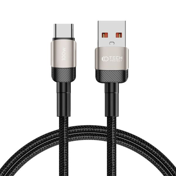 TECH-PROTECT ULTRABOOST EVO TYPE-C CABLE 100W/5A 100CM TITANIUM zdjęcie 1