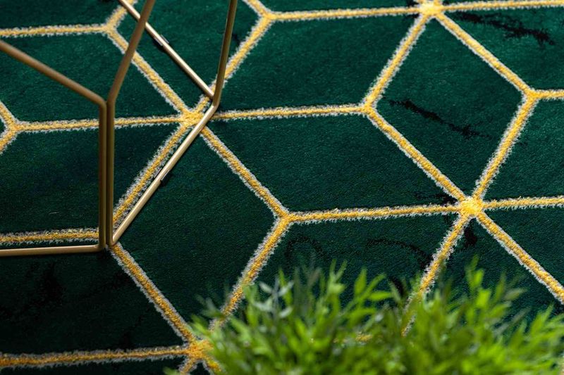 RUG/LU/ESTEMA/CUBES/BOTTLEGREEN+GOLD/80x150 zdjęcie 5