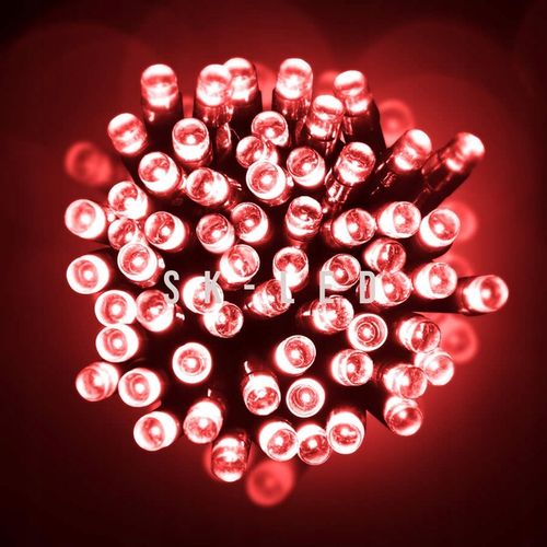 Lampki Choinkowe LED 500 Czerwone 38 m Zewnętrzne Wewnętrzne IP44 na Arena.pl