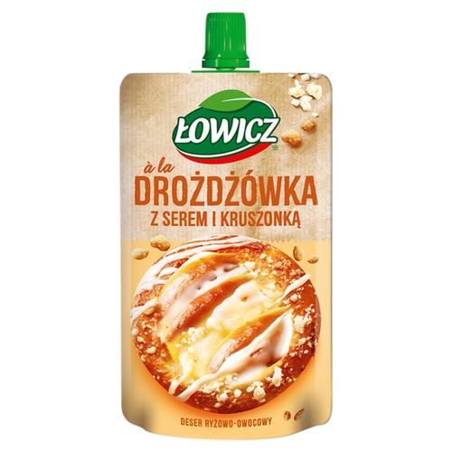 Łowicz Deser ryżowo-owocowy ? la drożdżówka z serem i kruszonką 100 g na Arena.pl