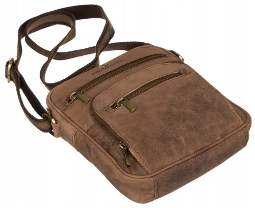 torebka listonoszka skóra naturalna brązowy na Arena.pl