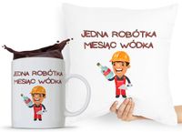 Zestaw Poduszka Kubek Budowlańca Majstra Fachowca Z Nadrukiem Ze Zdjęciem