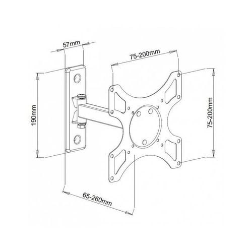 Uchwyt ścienny Techly 19"-37", 25kg obrotowy na Arena.pl