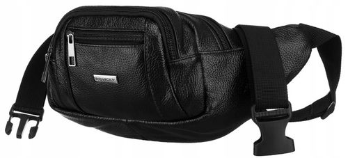 Saszetka męska nerka elegancka ze skóry naturalnej na pasku skórzana na Arena.pl