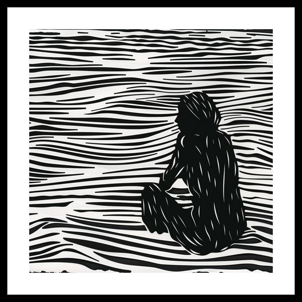Plakat 50x50cm Złożone Fluidalne Linie zdjęcie 3